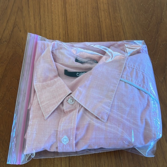 Carbon XL Pink Button Western Shirt Roll Tab Option Long Sleeve Classic - Picture 13 of 13